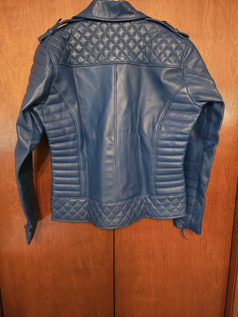 QC Leather- Quilted Biker/ Moto Jacket - Size M - Picture 10 of 12